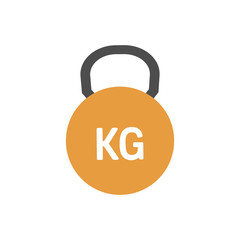 Orange kettlebell illustration