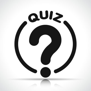 Quiz Icon On White Background