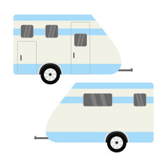 Vehicle Camper Van. Isolated Caravan
