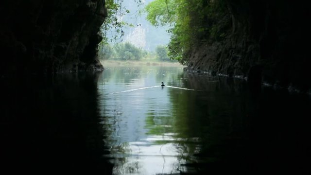 vessel in ning bing cave most popular traveling destination in northern vietnam