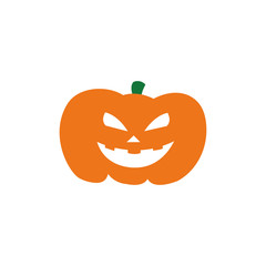 Halloween pumpkin head illustration