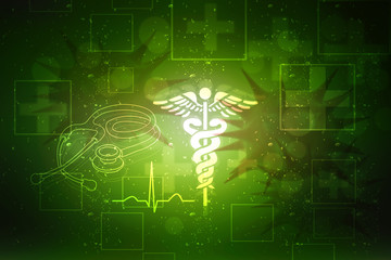 2d illustration Health care and medical logo 