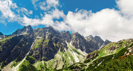 Mountain panoramic landscape High tatras mountains Slovakia