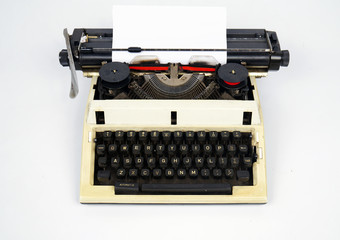 close up of typewriter vintage retro style