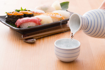 日本酒とお寿司