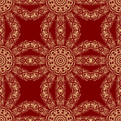 beautiful flower mandala. decorative vector. gold, black color. vector illustration.