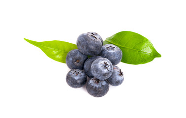 Fresh berries isolated on white background.