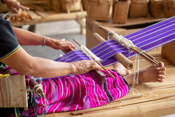 Household weaving use for weaving traditional Count unit in Thailand