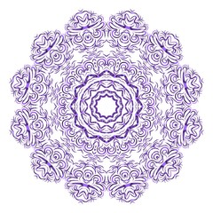 Mandala Style Vector Color Shapes. Abstract design. Fantastic decoration for fashion, holiday card, relax illustration.