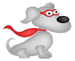 Obraz premium Superhero dog cartoon character