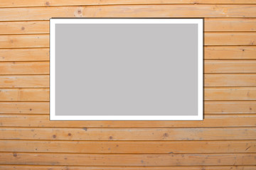 light style wooden planks. Photo Frame Mock Up. Empty space for text design and message 