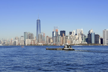 Fototapeta na wymiar Skyline, Financial District mit One World Trade Center, Manhattan, New York City, New York, USA, Nordamerika