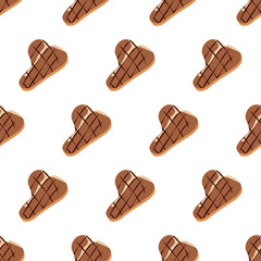 T-bone steak seamless pattern