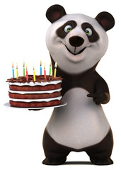 Fun panda - 3d illustration © Julien Tromeur