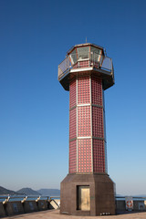 Red Lighthouse in Takamatsu Port,Kagawa,Shikoku,Japan