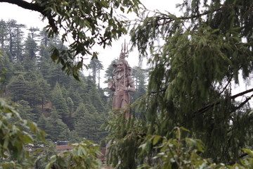 A statue of Hindu diety Shiva at Khajjiar, Himachal Pradesh