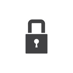 Padlock vector icon. filled flat sign for mobile concept and web design. Lock simple solid icon. Password symbol, logo illustration. Pixel perfect vector graphics
