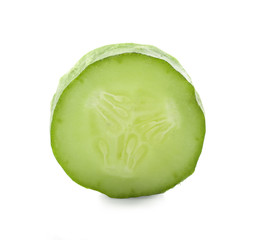 cocumber slices isolated on the white background