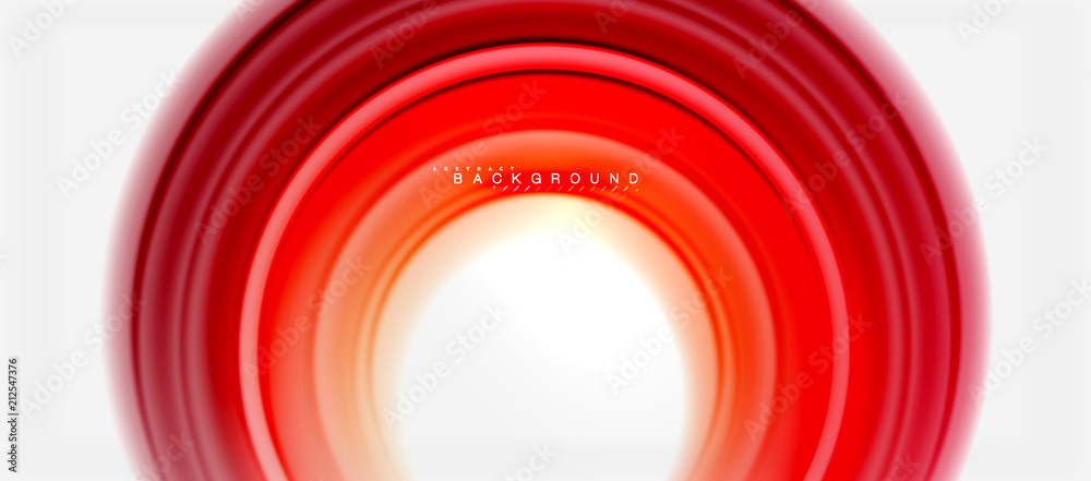 Poster rainbow fluid color line abstract background - swirl and circles, twisted liquid colours design, col