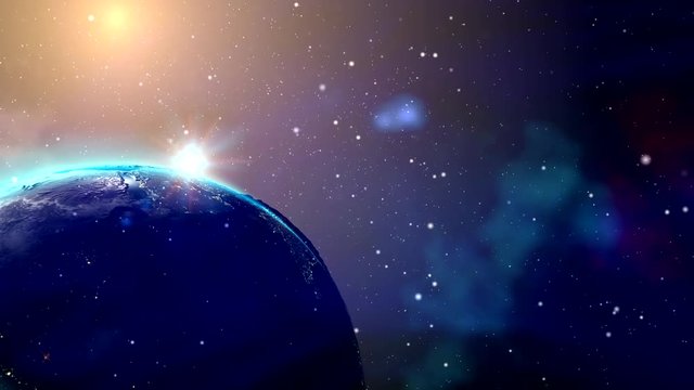 Nibiru (Planet X) and Earth. Science fiction