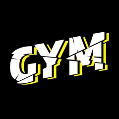 Gym Athletic sport typography, tee shirt graphics, vectors