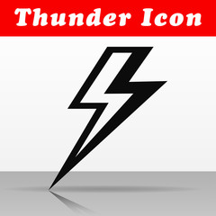black thunder vector icon design