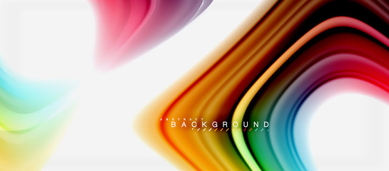 Rainbow fluid colors abstract background twisted liquid design, colorful marble or plastic wavy texture backdrop, multicolored template for business or technology presentation or web brochure cover