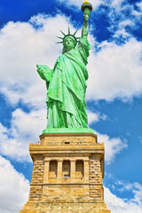 Fototapeta premium Statue of Liberty (Liberty Enlightening the world) near New York. Close-up. USA.