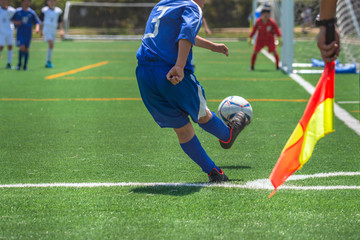 少年サッカー試合風景