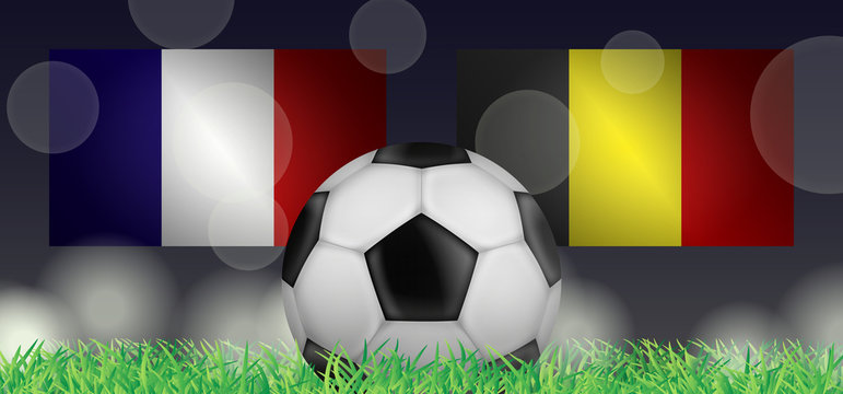 Fußball 2018 - Halbfinale (Frankreich vs Belgien)