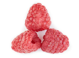 Raspberry isolated on white background. Raspberries on white. Summer berries. Diet.