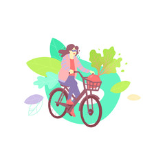 Woman on a bike