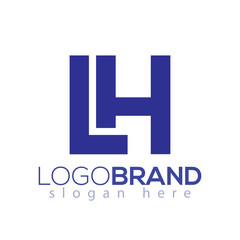 Obraz premium L H Initial Letter Logo Vector Element. initial Letter template