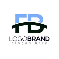 F B Initial with Bridge Logo Vector Element. Bridge Logo Template