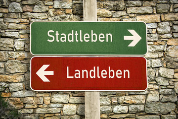 Fototapeta premium Schild 316 - Stadtleben