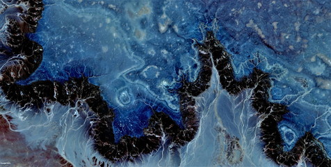 tribute to Van Gogh and the starry night,abstract photography of the deserts of Africa from the...