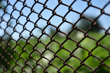 rusty wire mesh