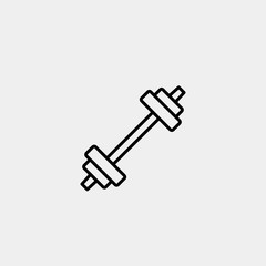 Dumbbell line icon vector