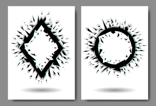 Glitch, splinters effect