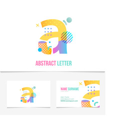 Creative abstract Letter a design vector template on The Business Card Template. Abstract Colorful Alphabet .Friendly funny ABC Typeface. Type Characters.EPS10