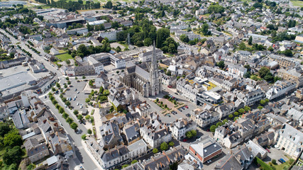 Photo aérienne du centre-ville de Chateaubriant