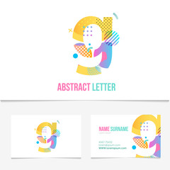 Creative abstract Letter g design vector template on The Business Card Template. Abstract Colorful Alphabet .Friendly funny ABC Typeface. Type Characters.EPS10