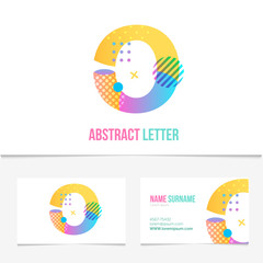Fototapeta premium Creative abstract Letter o design vector template on The Business Card Template. Abstract Colorful Alphabet .Friendly funny ABC Typeface. Type Characters.EPS10