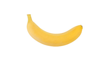One banana isolated on white background isolated.
