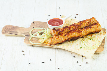 Grilled chicken kebab
