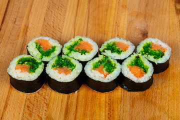 Roll with salmon