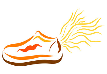 Obraz premium Winged sports shoes for speed and play