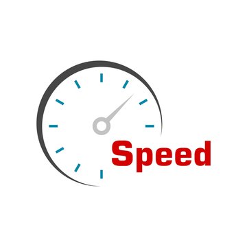 Speedometer logo, Speed meter vector design