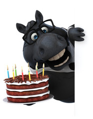 Fun horse - 3D Illustration © Julien Tromeur