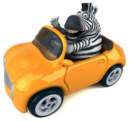 Fun zebra - 3D Illustration © Julien Tromeur
